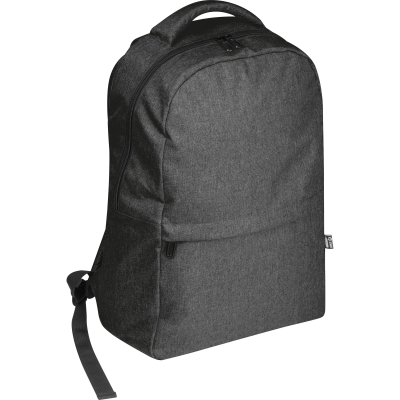 Picture of RPET BACKPACK RUCKSACK RIMINI in Black 