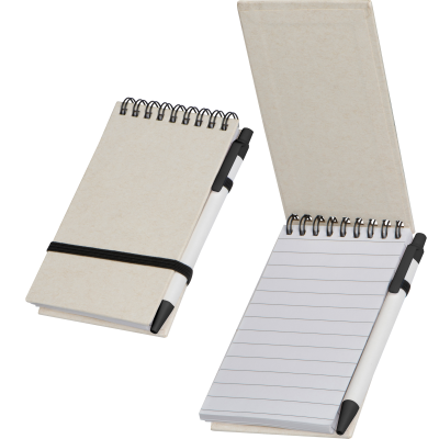 Picture of RECYCLED SPIRAL NOTE BOOK FROM MILKCARTON AUSTIN in Beige 