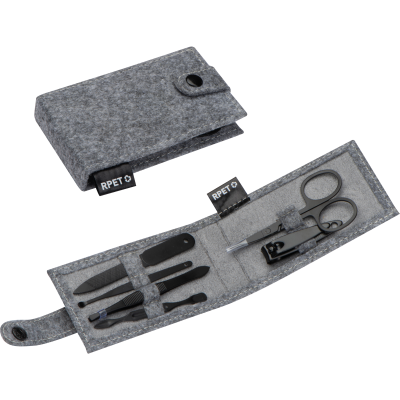 Picture of RPET MANICURE SET KRAKÓW in Silver Grey 