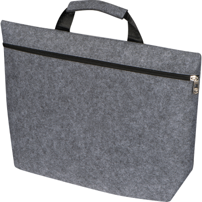 Picture of RPET LAPTOP BAG LUGANO in Silver Grey 