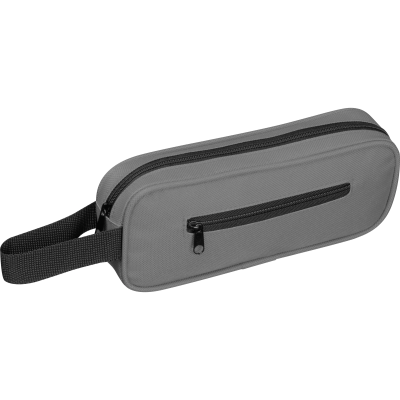 Picture of RPET PENCIL CASE NEUCHTEL in Silver Grey 