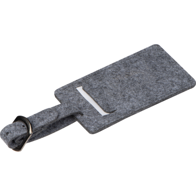 Picture of FELT SUITCASE TAG PORTLAND in Silver Grey 