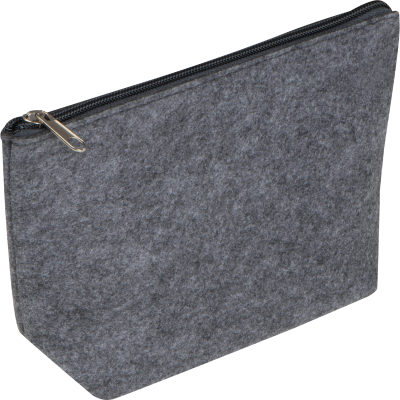 Picture of RPET COSMETICS BAG CREMONA in Anthracite Grey 
