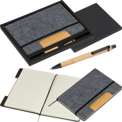 Picture of NOTE BOOK SET WALSALL in Silver Grey 