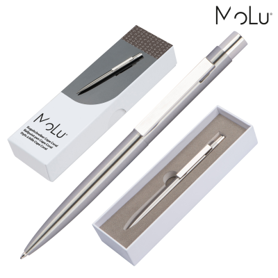 Picture of MOLU STAINLESS STEEL METAL BALL PEN CAPE CORAL in Silver Grey 