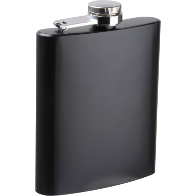 Picture of STAINLESS STEEL METAL HIP FLASK SHEFFIELD in Black 