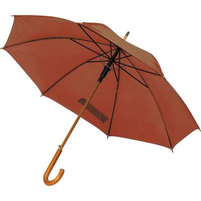 Picture of WOOD AUTOMATIC UMBRELLA NANCY in Brown 