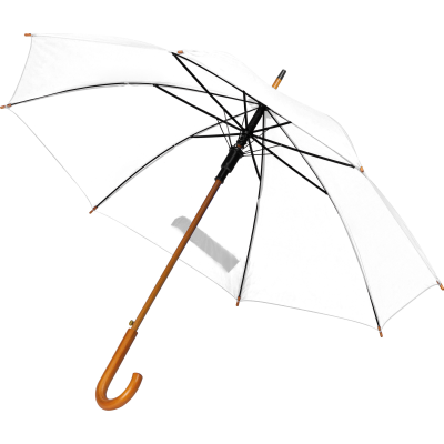 Picture of WOOD AUTOMATIC UMBRELLA NANCY in White 