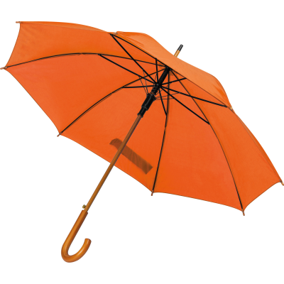 Picture of WOOD AUTOMATIC UMBRELLA NANCY in Orange 
