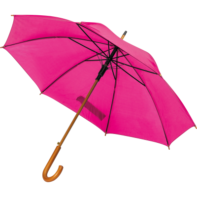 Picture of WOOD AUTOMATIC UMBRELLA NANCY in Pink 