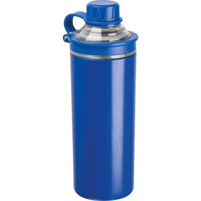 Picture of DOUBLE-WALLED STAINLESS STEEL METAL BOTTLE MONZA in Blue 