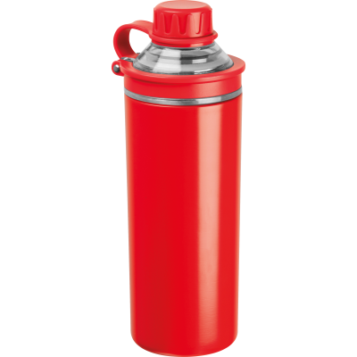 Picture of DOUBLE-WALLED STAINLESS STEEL METAL BOTTLE MONZA in Red 