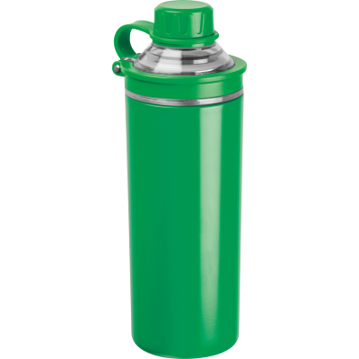 Picture of DOUBLE-WALLED STAINLESS STEEL METAL BOTTLE MONZA in Green 