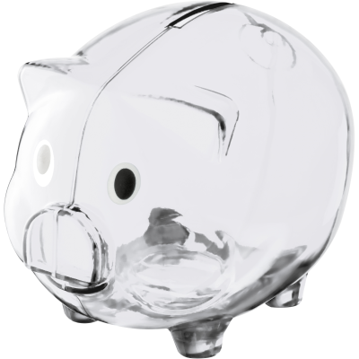 Picture of PIGGY BANK LEICESTER in Clear Transparent 