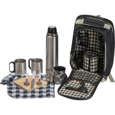 Picture of LUXURIOUS PICNIC BACKPACK RUCKSACK with Cool Bag Georgia in Black .