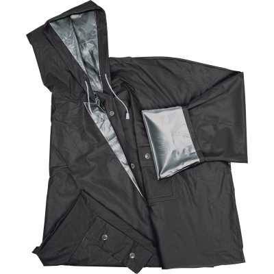 Picture of TURN-OVER RAIN COAT NANTERRE in Black & Silver 