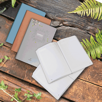 Picture of SAMOA 100% RECYCLED MEDIUM RULED NOTE BOOK.