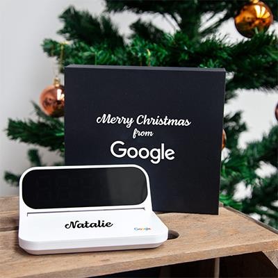 Picture of CORDLESS 15W CHARGER CLOCK AND LUXURY SLIM BLACK BOX BUNDLE.
