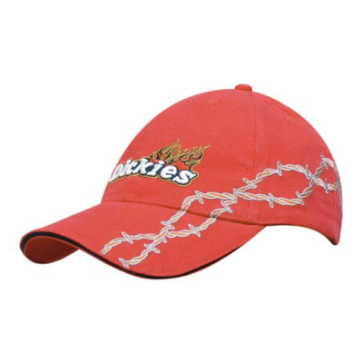 Picture of BRUSHED HEAVY COTTON with Sandwich Barbed-Wire Embroidery