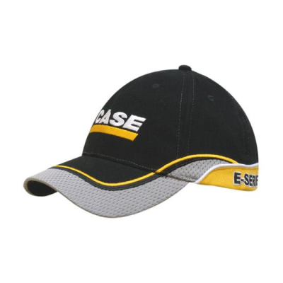 Picture of BRUSHED HEAVY COTTON with Mesh Peak & Crown Indent, Embroidered Trim & Piping