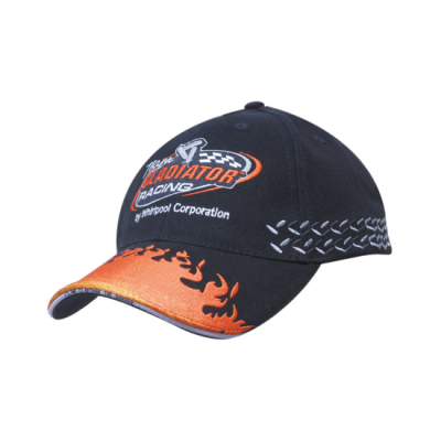 Picture of BRUSHED HEAVY COTTON with Flame Embroidery on Peak & Side Flag Embroidery