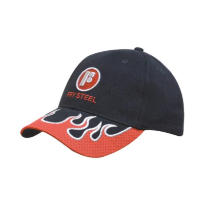 Picture of BRUSHED HEAVY COTTON with Mesh Indented Peak Flames