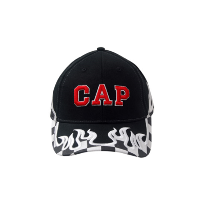 Picture of BRUSHED HEAVY COTTON with Printed Checks & Flame Embroidery on Crown & Peak