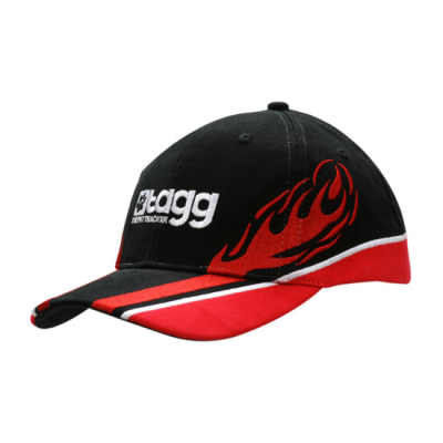 Picture of BRUSHED HEAVY COTTON with Embroidery Flames & Trim on Crown & Peak