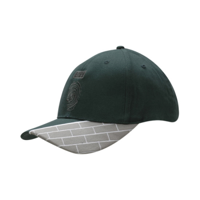 Picture of BRUSHED HEAVY COTTON with Fabric Insert & Embroidered Blocks on Peak