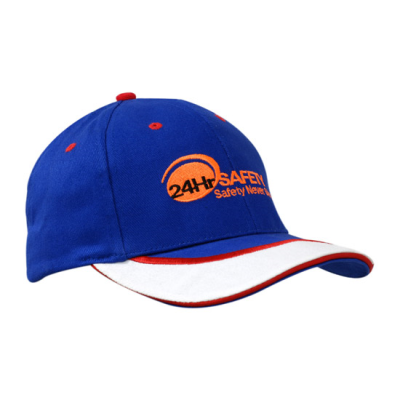 Picture of BRUSHED HEAVY COTTON with Sandwich Trim & Peak Indent & Embroidery