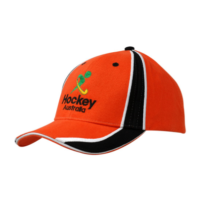 Picture of BRUSHED HEAVY COTTON with Sandwich Trim & Fabric Inserts & Embroidery on Crown & Peak