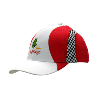Picture of BRUSHED HEAVY COTTON with Print Checks Insert & Embriodery on Crown & Peak