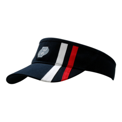 Picture of BRUSHED HEAVY COTTON VISOR with Stripe on Crown & Peak