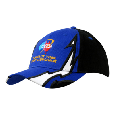 Picture of BRUSHED HEAVY COTTON with Lightning Design on Crown & Peak & Back Arch Trim