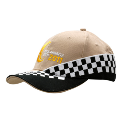 Picture of BRUSHED HEAVY COTTON with Sandwich Trim & Check Embroidery on Crown & Peak