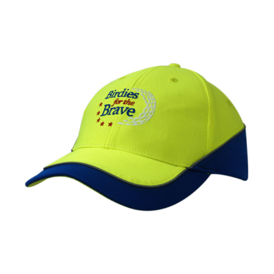 Picture of LUMINESCENT SAFETY CAP with Inserts & Reflective Piping on Crown & Peak