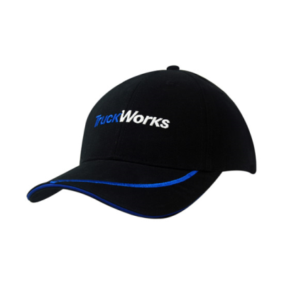 Picture of BRUSHED HEAVY COTTON with Sandwich Trim & Peak Embroidered Line