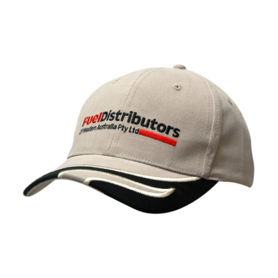 Picture of BRUSHED HEAVY COTTON with Wave Indent & Embroidery on Peak