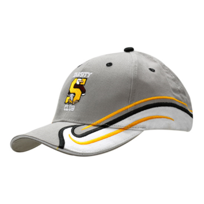 Picture of BRUSHED HEAVY COTTON with Sandwich Trim & Fabric Inserts & Embroidery on Crown & Peak