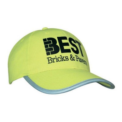 Picture of LUMINESCENT SAFETY BASEBALL CAP with Reflective Trim.