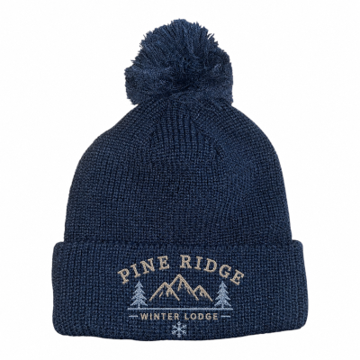 Picture of 6 SEAM KNITTED BEANIE W & - POM POM