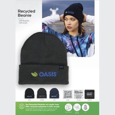 Picture of RECYCLED BEANIE HAT with Roll Up