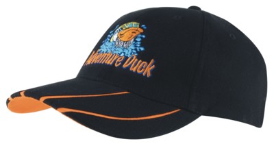 Picture of BRUSHED HEAVY COTTON BASEBALL CAP with Hi-vis Laminated Two-tone Peak