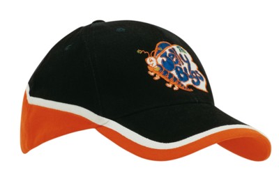 Picture of BRUSHED HEAVY COTTON TRI-COLOURED BASEBALL CAP