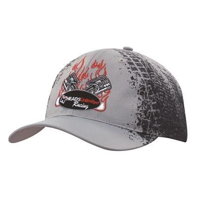 Picture of BREATHABLE POLY TWILL BASEBALL CAP with Tyre Print