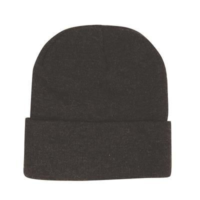 Picture of ACRYLIC GREY MARLE ROLL UP BEANIE