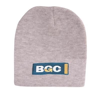 ACRYLIC GREY MARLE ROLL DOWN BEANIE.