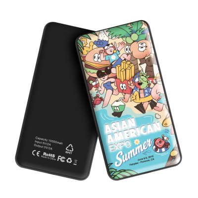 Picture of P68 RPET 10,000MAH POWER BANK in Black.