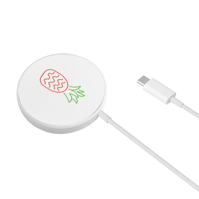 Picture of W25 15W MAGSAFE CORDLESS CHARGER PAD in Black or White.
