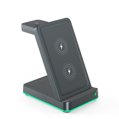 Picture of W53 CORDLESS CHARGER STATION with Apple & Samsung Watch Charger in Black